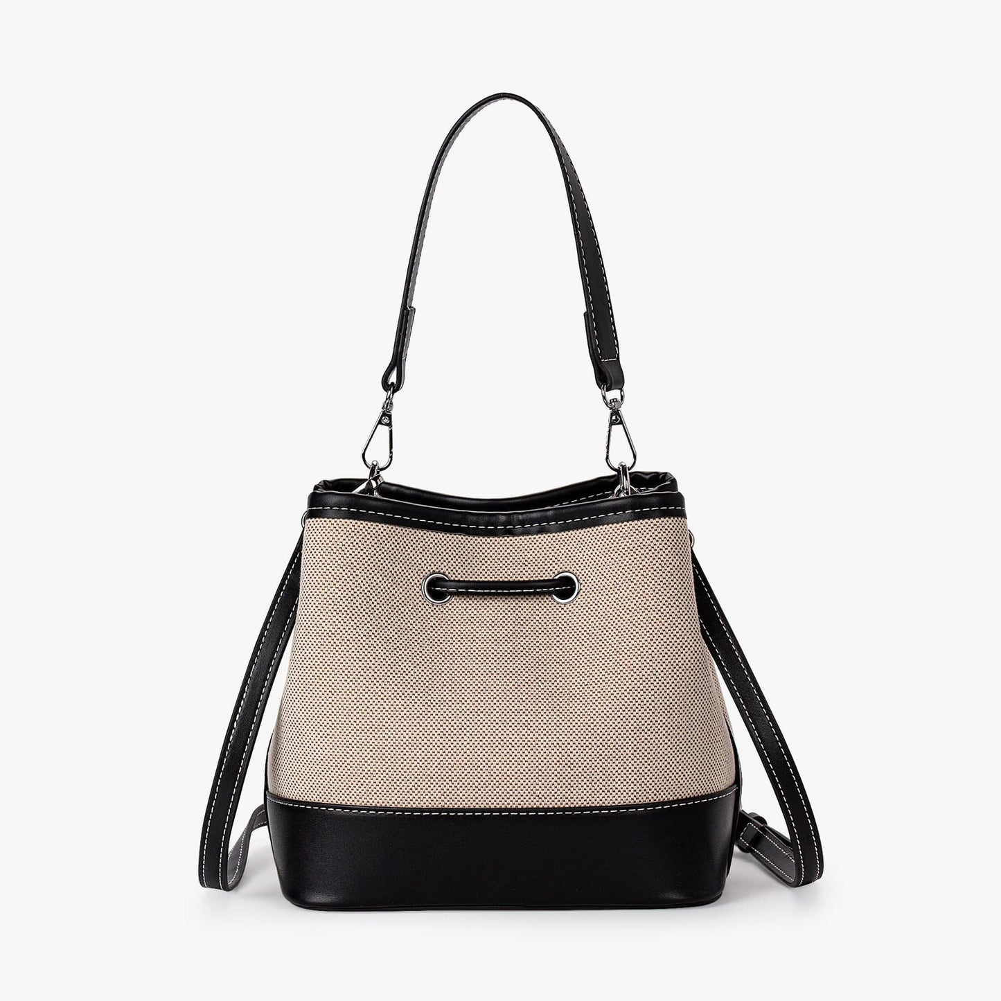 Sac Seau Bicolore Avec Cordon De Serrage Et Bandoulière Ajustable Pour Femme | Idéal Pour Usage Quotidien