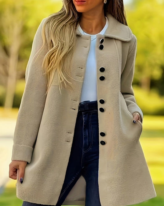 Manteau Mi-Long à Coupe Moderne pour Femmes | Idéal pour les Tenues Professionnelles et Quotidiennes