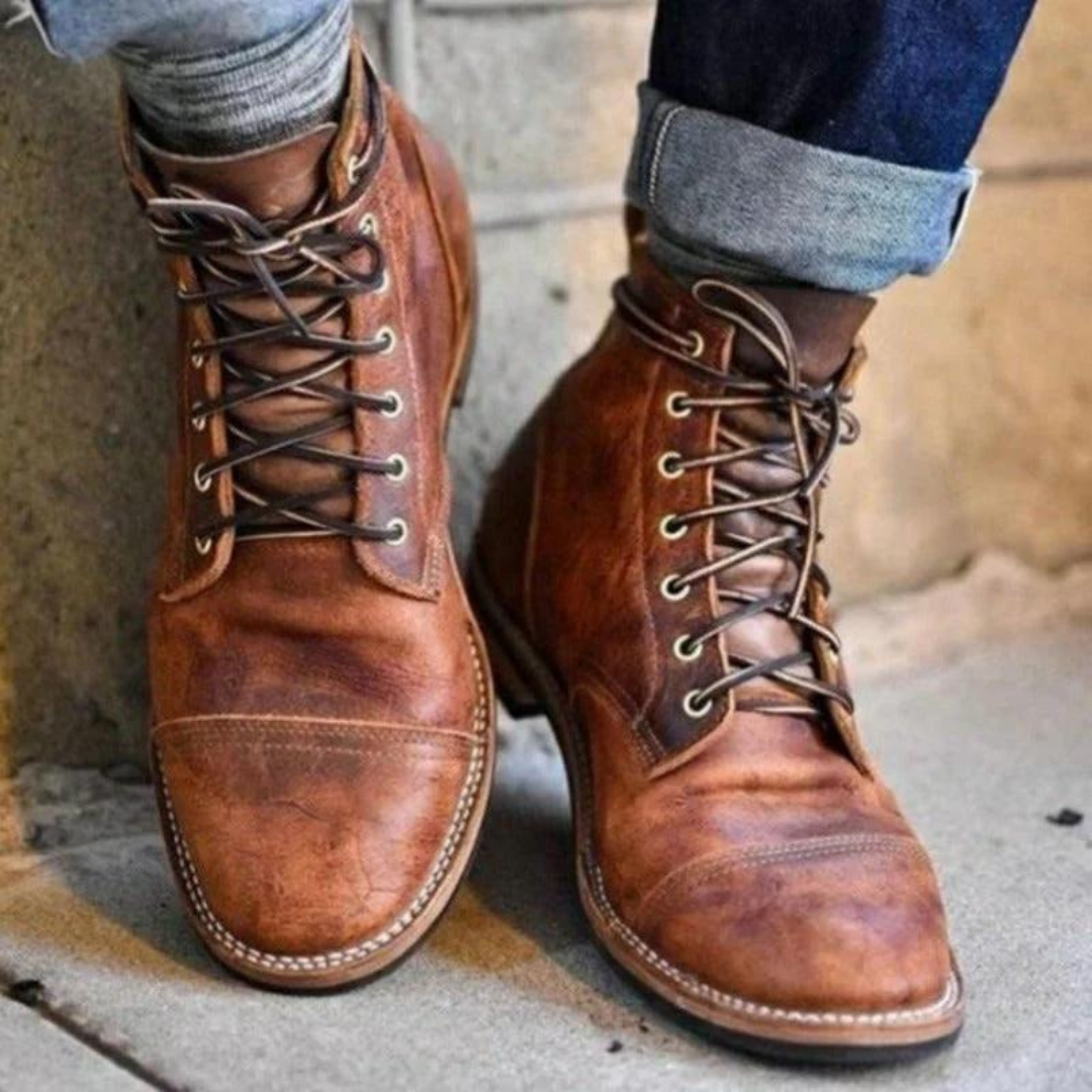 Bottines à lacets avec tige montante pour homme | Idéal pour l’automne