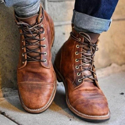 Bottines à lacets avec tige montante pour homme | Idéal pour l’automne