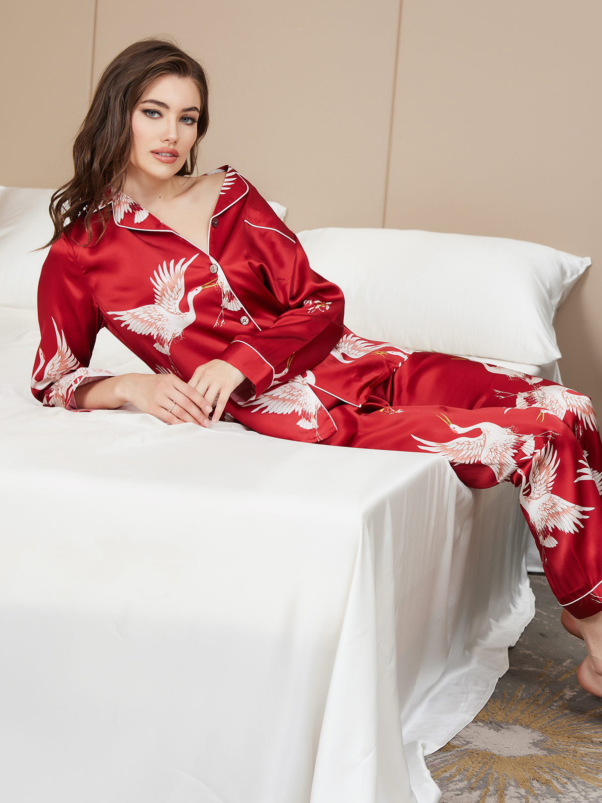 Ensemble De Pyjama 2 Pièces avec Bordure Contrastée pour Femme | Idéal pour Le Sommeil Et La Détente À La Maison