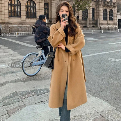 Manteau d’Hiver Coupe Ample avec Col Cranté pour Femmes | Idéal pour Saison Froide
