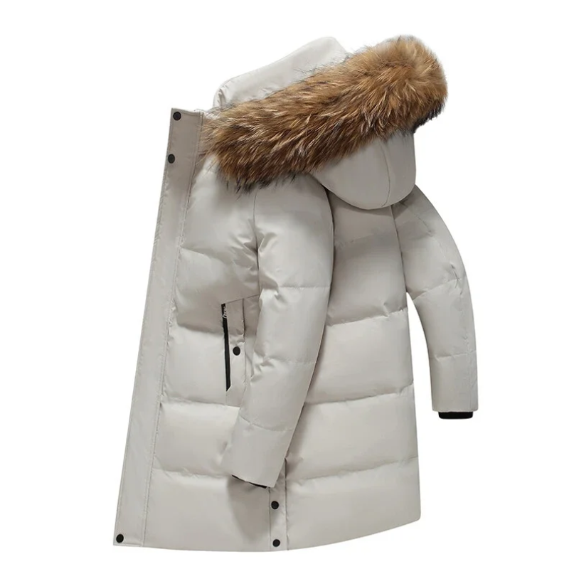 Parka D’Hiver avec Capuche Et Fourrure Synthétique Amovible pour Hommes | Idéale pour Saison Froide