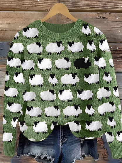 Pull Avec Motif Animal Et Coupe Décontractée Pour Femme | Idéal Pour La Saison Froide