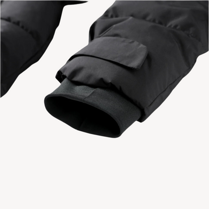 Doudoune Noire Matelassée avec Ceinture et Col Montant pour Femme | Idéale par Temps Froid