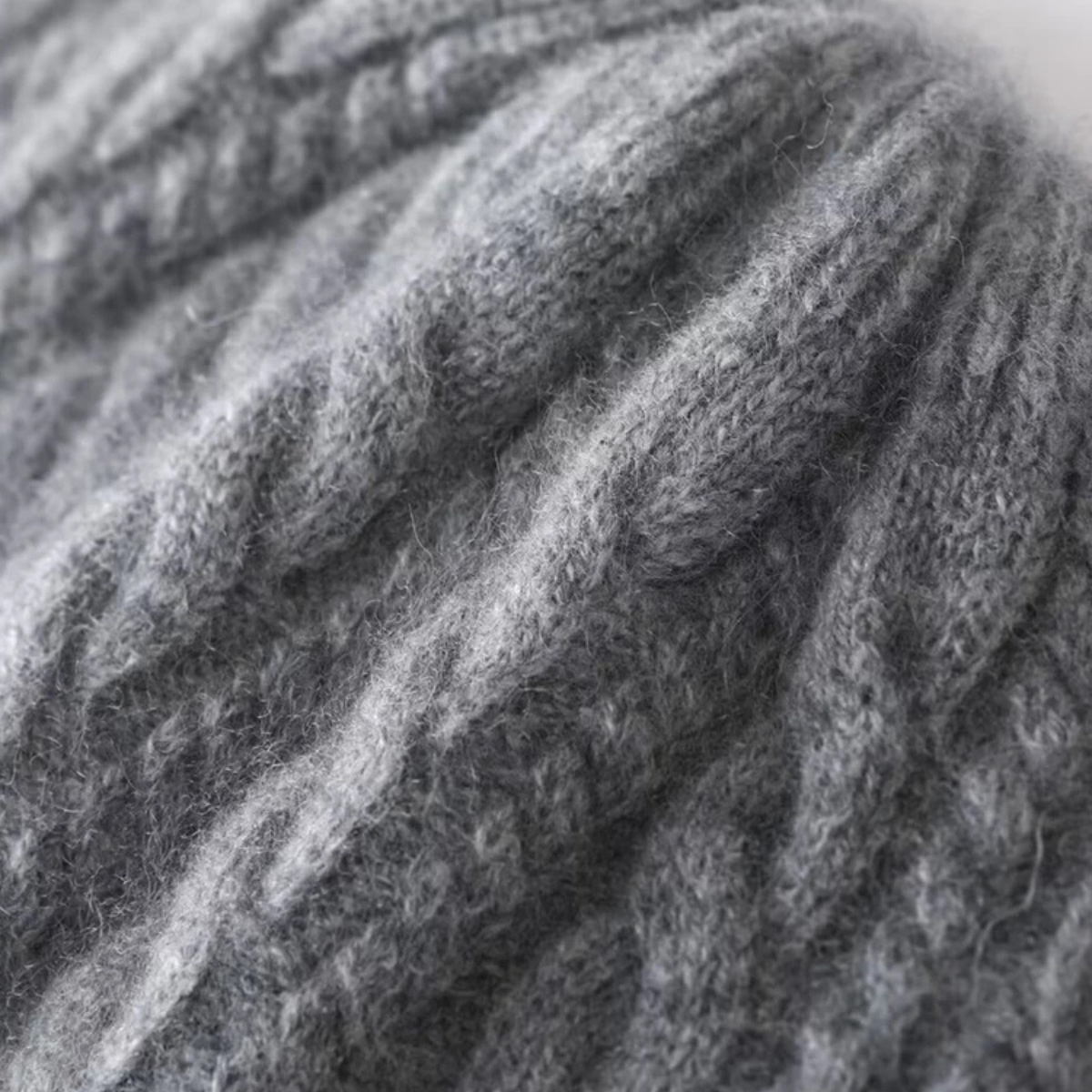 Bonnet À Mailles Côtelées avec Revers pour Hommes | Idéal pour Les Activités Quotidiennes En Saison Froide