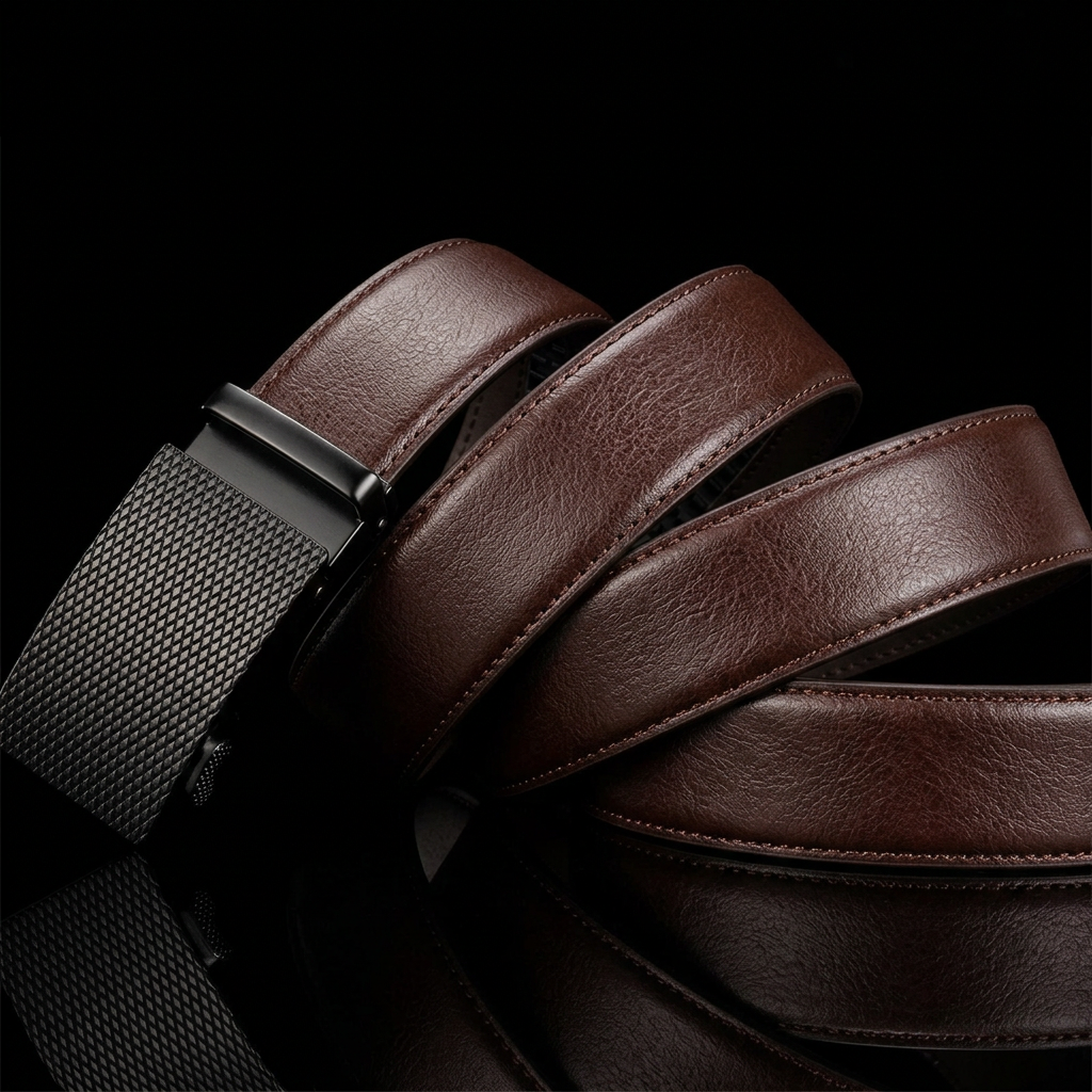 Ceinture ajustable à boucle automatique pour homme