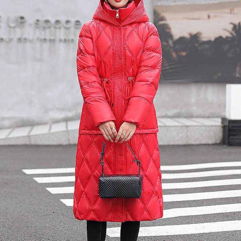 Veste D’Hiver Longue Matelassée pour Femme | Idéale pour Temps Froid