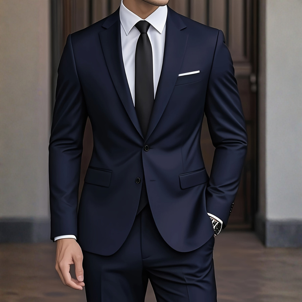 Costume Deux Pièces Ajusté avec Veste et Pantalon pour Homme | Idéal pour Occasions Formelles