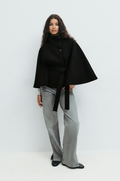 Veste Cape Ceinturée Avec Manches Cape Pour Femmes | Idéale Pour Un Usage Quotidien