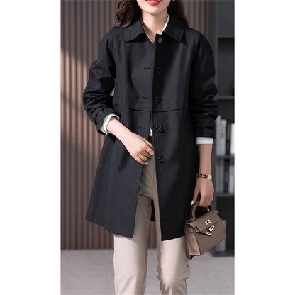 Trench-Coat Mi-Long avec Coupe Classique pour Femmes | Ideal for Mi-Saison et Usage Quotidien