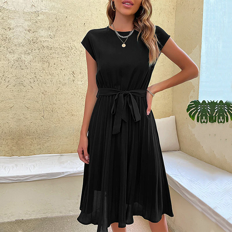 Robe Trapèze Plissée pour Femme | Idéale pour les Occasions Formelles ou Quotidiennes
