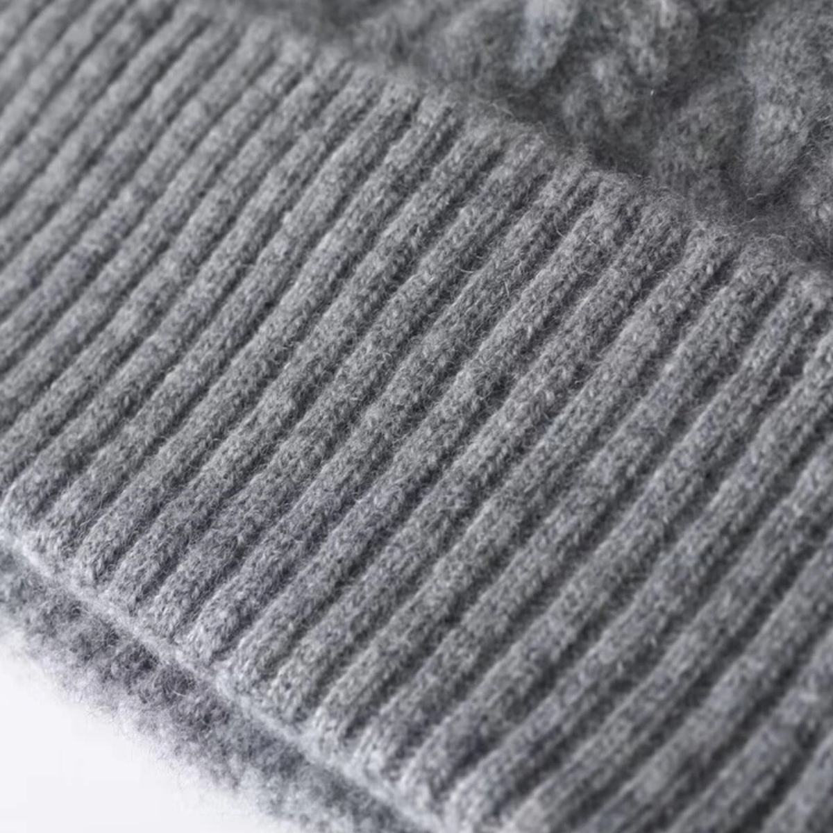 Bonnet À Mailles Côtelées avec Revers pour Hommes | Idéal pour Les Activités Quotidiennes En Saison Froide