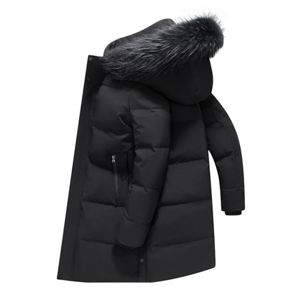 Parka D’Hiver avec Capuche Et Fourrure Synthétique Amovible pour Hommes | Idéale pour Saison Froide