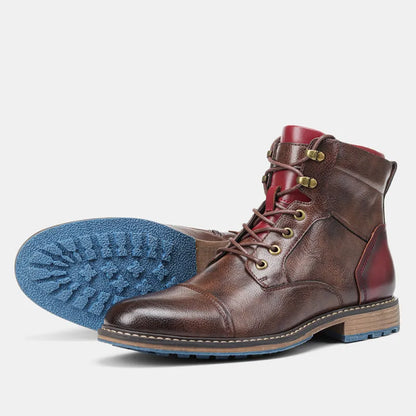 Bottines à lacets et zip pour hommes