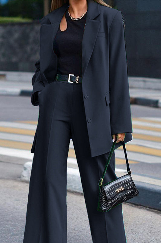 Ensemble Blazer À Manches Longues Et Pantalon Assorti Pour Femme | Idéal Pour Un Usage Professionnel Et Formel