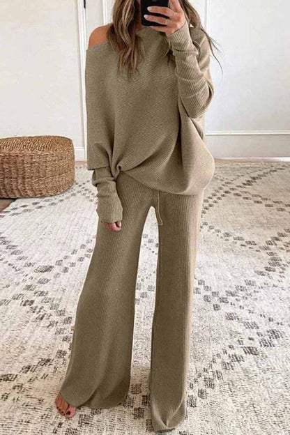 Ensemble Deux Pièces avec Pantalon Large et Taille Élastique pour Femme | Idéal pour un Usage Quotidien