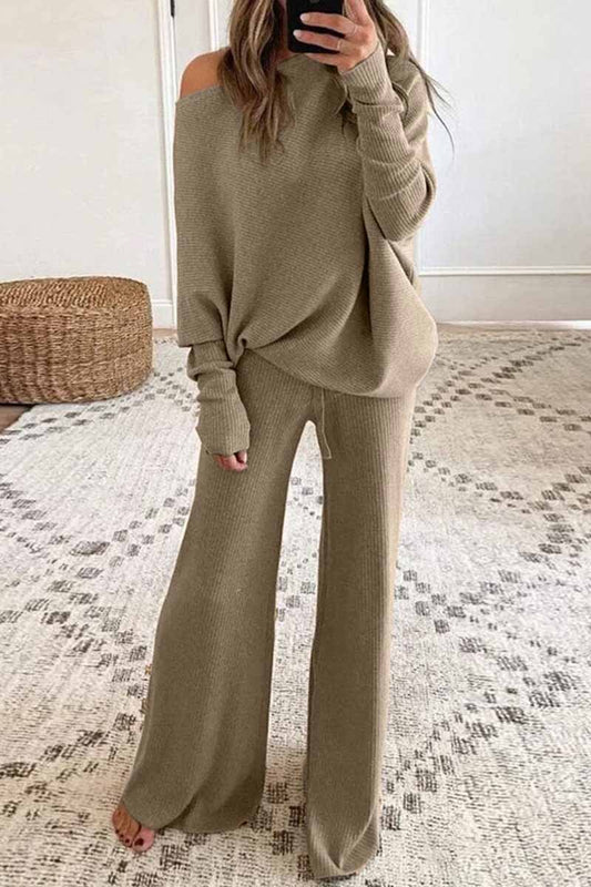Ensemble Deux Pièces avec Pantalon Large et Taille Élastique pour Femme | Idéal pour un Usage Quotidien