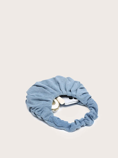 Sac À Épaule En Denim Avec Forme Arrondie Pour Femme | Idéal Pour Usage Quotidien Et Sorties
