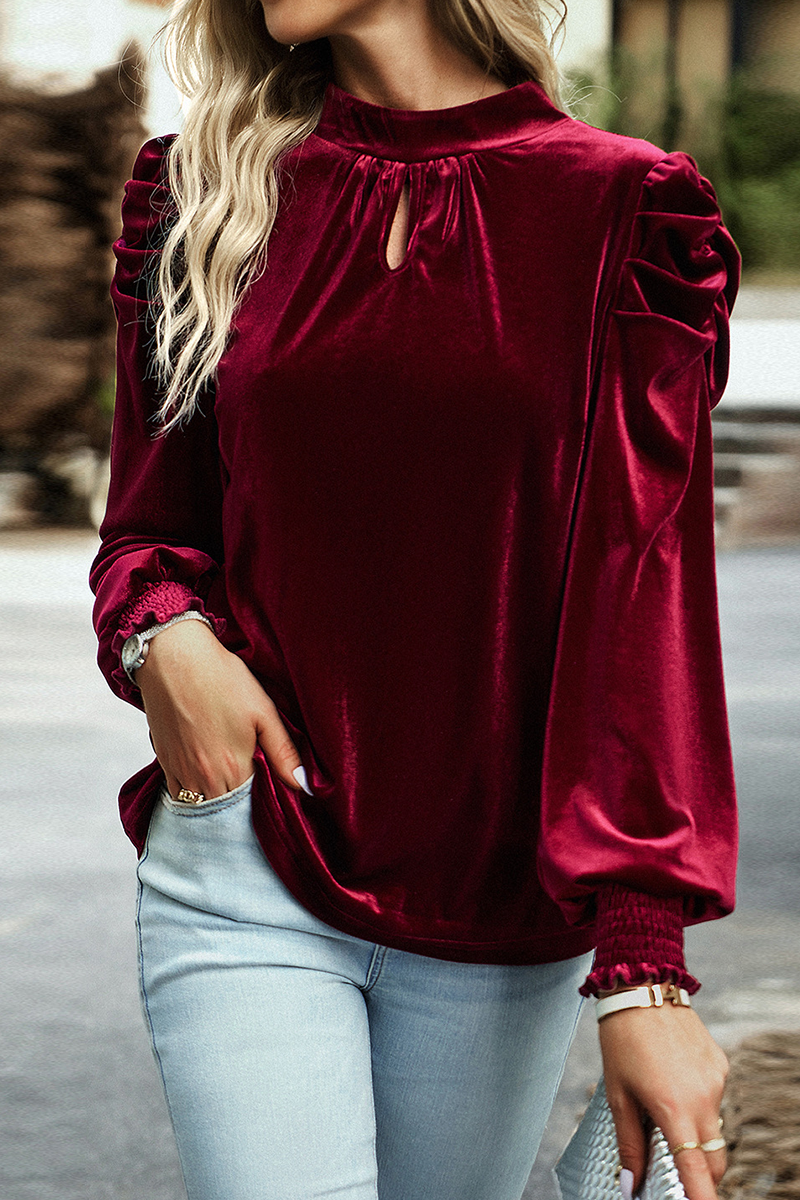 Blouse à Col Montant et Manches Longues pour Femme | Idéale Pour Un Usage Quotidien