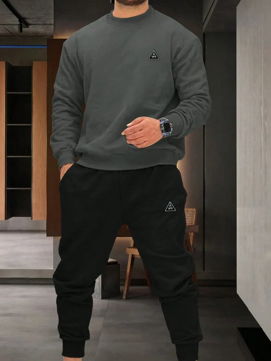 Ensemble 2 Pièces avec Hoodie À Imprimé Et Pantalon pour Homme | Idéal pour L’Automne Et L’Hiver