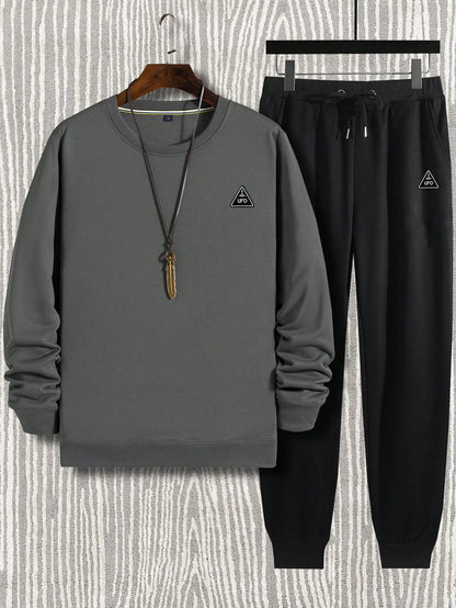 Ensemble 2 Pièces avec Hoodie À Imprimé Et Pantalon pour Homme | Idéal pour L’Automne Et L’Hiver