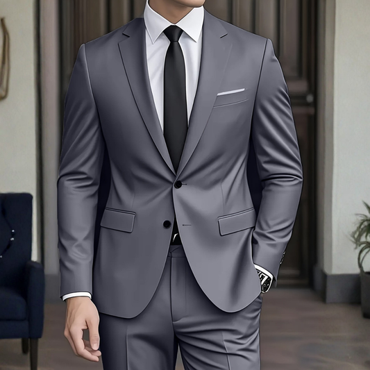 Costume Deux Pièces Ajusté avec Veste et Pantalon pour Homme | Idéal pour Occasions Formelles