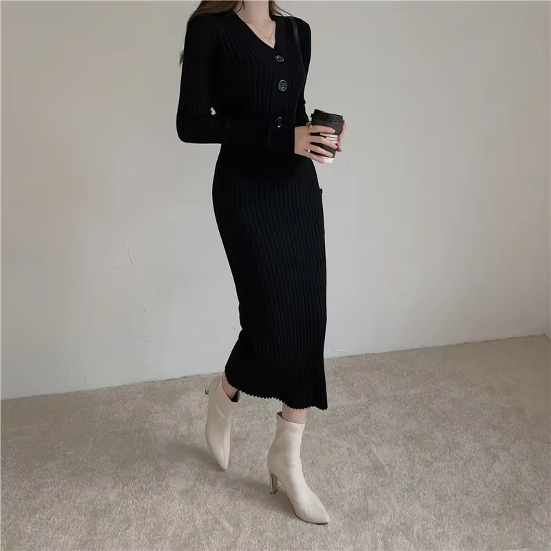 Robe Ajustée Avec Boutons Pour Femme | Idéale Pour Le Quotidien Et Les Sorties