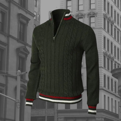 Pull À Col Roulé avec Fermeture Éclair pour Homme | Idéal pour Les Saisons Fraîches