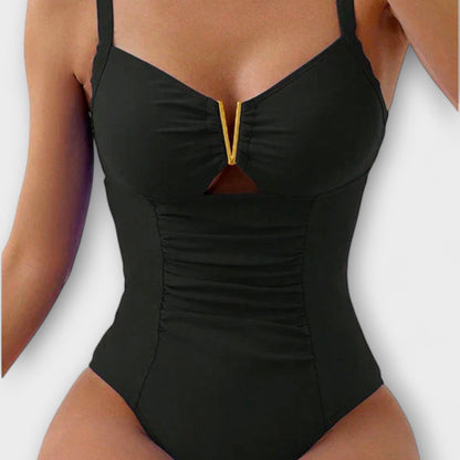 Maillot de Bain Une Pièce avec Encolure Classique pour Femmes | Idéal pour la Plage et la Piscine