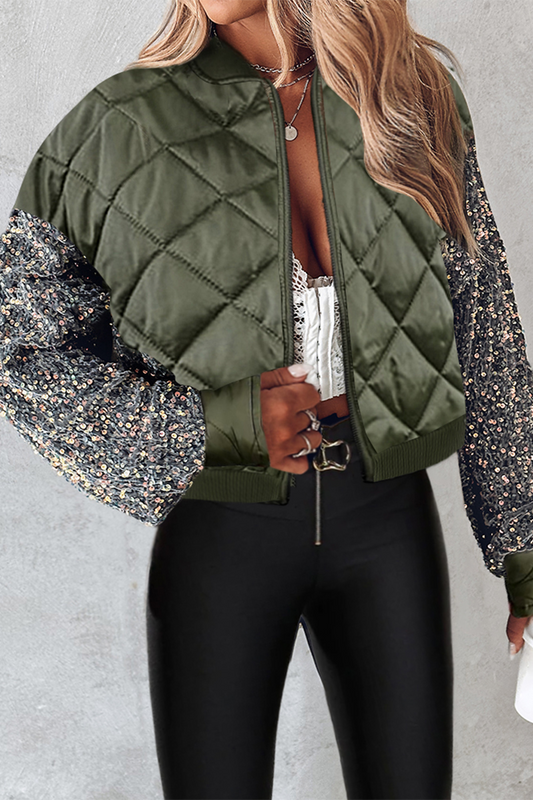 Veste Courte Matelassée À Manches Décorées Pour Femme | Idéale Pour Un Usage Quotidien