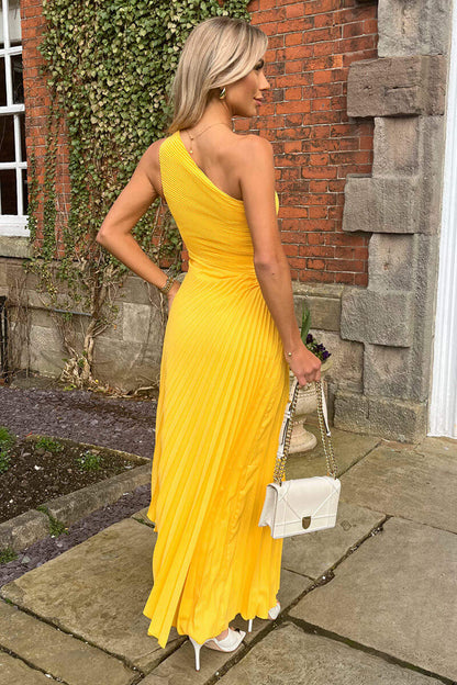 Robe Longue Plissée Asymétrique Pour Femmes | Idéale Pour Sorties Et Événements D’Été