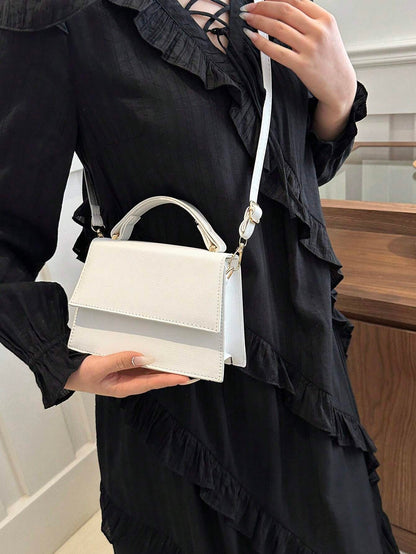 Mini Sac Carré Avec Fermeture À Rabat Pour Femme | Idéal Pour Sorties Et Usage Quotidien