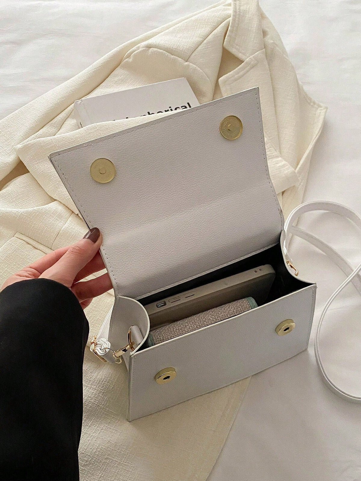 Mini Sac Carré Avec Fermeture À Rabat Pour Femme | Idéal Pour Sorties Et Usage Quotidien