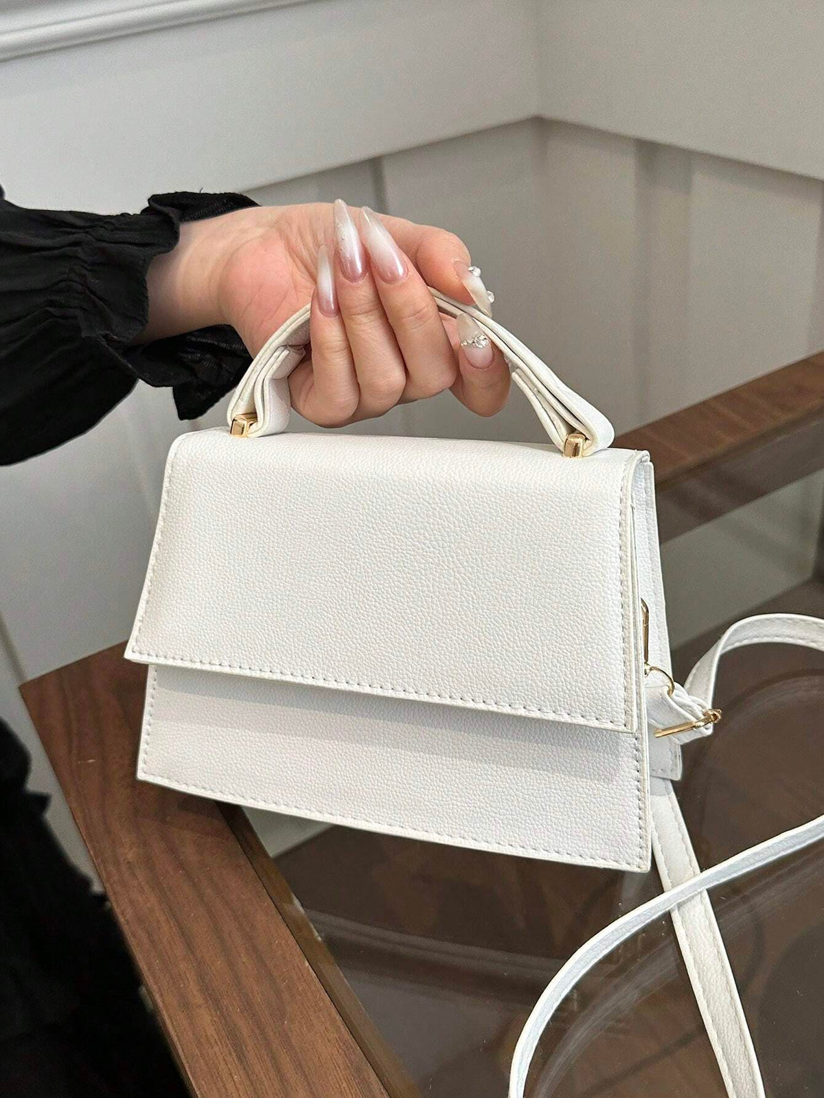 Mini Sac Carré Avec Fermeture À Rabat Pour Femme | Idéal Pour Sorties Et Usage Quotidien