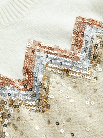 Pull Avec Paillettes Et Manches Raglan Pour Femmes | Idéal Pour Usage Quotidien