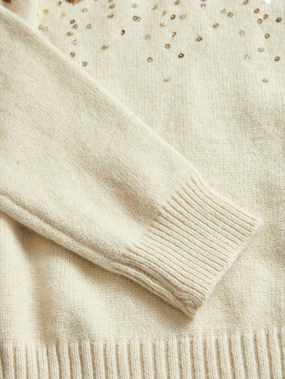 Pull Avec Paillettes Et Manches Raglan Pour Femmes | Idéal Pour Usage Quotidien
