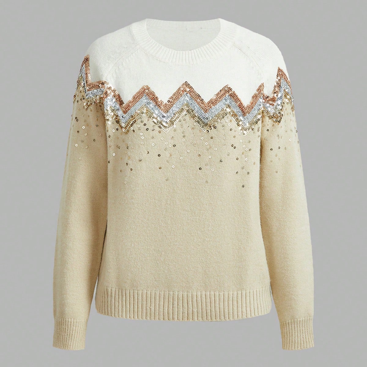 Pull Avec Paillettes Et Manches Raglan Pour Femmes | Idéal Pour Usage Quotidien