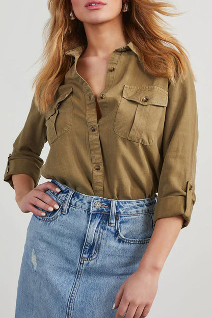 Blouse À Col Classique Et Boutonnage Pour Femme | Idéal Pour Le Travail Et Le Quotidien