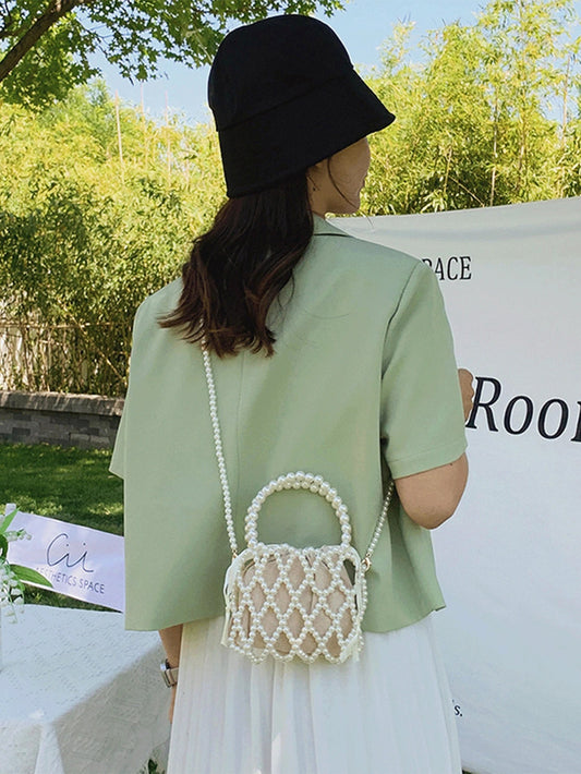 Sac À Main Vintage Avec Design En Perles Pour Femme | Idéal Pour Événements Et Saison Estivale