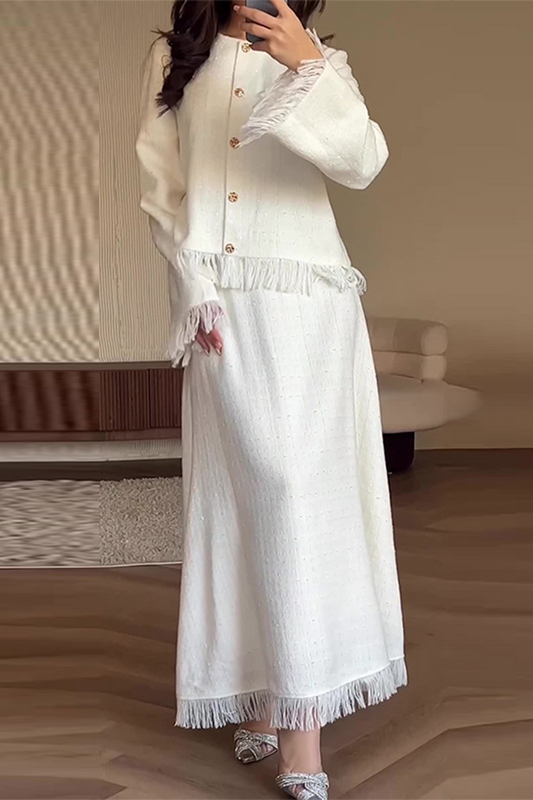 Ensemble Deux Pièces Avec Haut À Manches Longues Et Pantalon Taille Haute pour Femme | Idéal pour Usage Quotidien