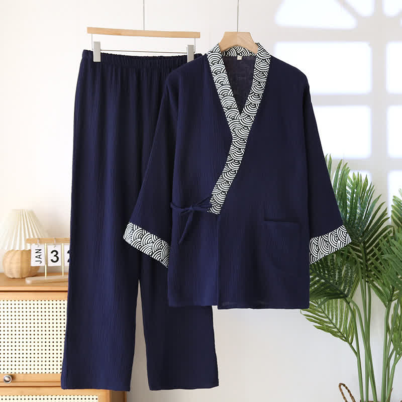 Ensemble Pyjama Style Kimono à Manches Larges pour Adulte | Idéal pour la Maison et le Sommeil
