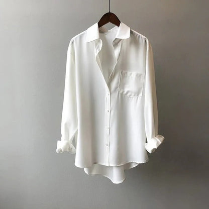 Chemise à Manches Longues avec Poche Frontale pour Femme | Idéale pour un Usage Quotidien