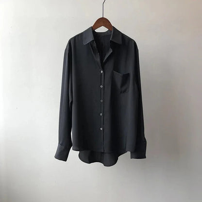 Chemise à Manches Longues avec Poche Frontale pour Femme | Idéale pour un Usage Quotidien