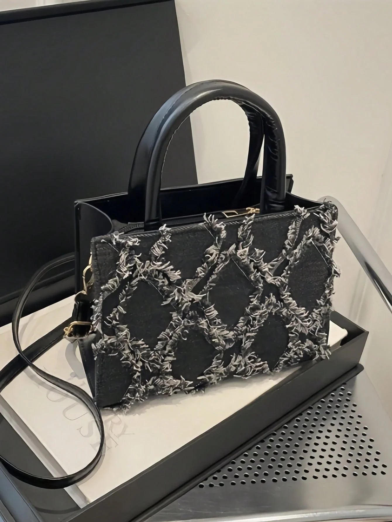 Sac De Soirée En PU Avec Motif Diamant Pour Femme | Idéal Pour Événements Et Sorties