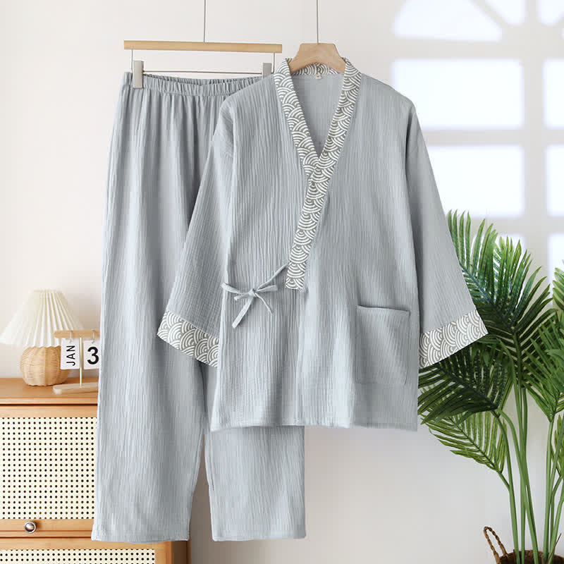 Ensemble Pyjama Style Kimono à Manches Larges pour Adulte | Idéal pour la Maison et le Sommeil