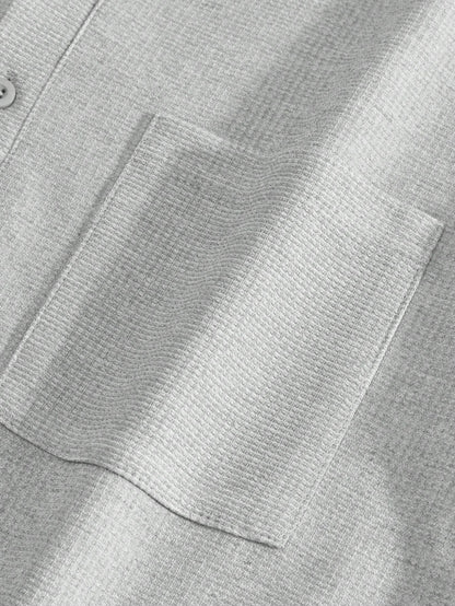 Ensemble avec Chemise À Col Montant Et Pantalon pour Homme | Idéal pour Toutes Les Saisons