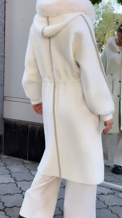 Manteau À Capuche avec Cordon De Serrage pour Femme | Idéal pour La Mi-Saison