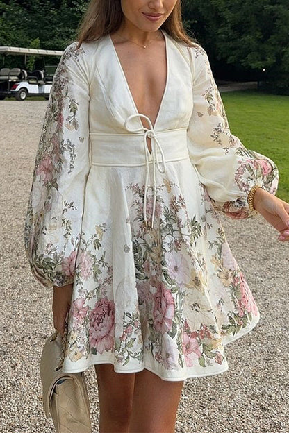 Robe Mini A-line À Imprimé Floral Pour Femme | Idéale Pour Les Journées Ensoleillées