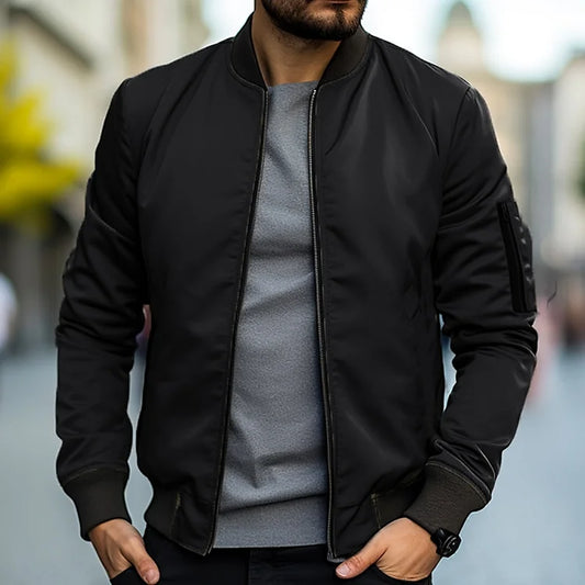 Blouson Bomber avec Col Côtelé pour Homme | Idéal pour un Usage Quotidien